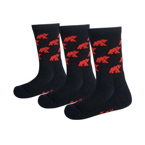 Chaussettes Classic Cut « Ursina » - Pack de 3 paires - Black Laax - Chaussettes - Fjork Merino