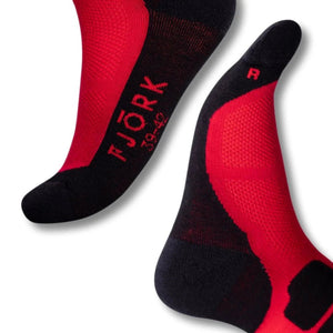 Chaussettes Pro Team SKI 90 Enfants - Pack de 2 paires - Rouge et Noir - Chaussettes - Fjork Merino