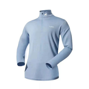 Finn Zip 210 Homme - Blue Aletsch - Baselayers - Fjork Merino