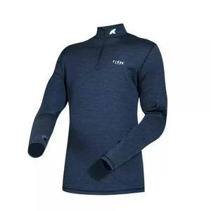 Finn Zip 210 Homme - Blue St Moritz - Baselayers - Fjork Merino
