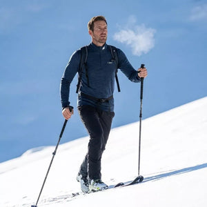 Finn Zip 210 Homme - Blue St Moritz - Baselayers - Fjork Merino