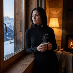 Bjork Zip 210 Femme - Black Laax - Baselayers - Fjork Merino