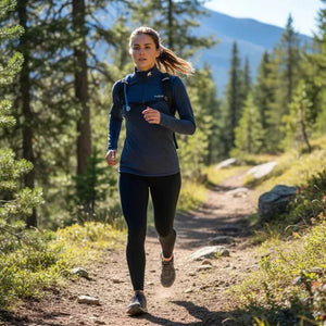 Bjork Zip 210 Femme - Blue St Moritz - Baselayers - Fjork Merino