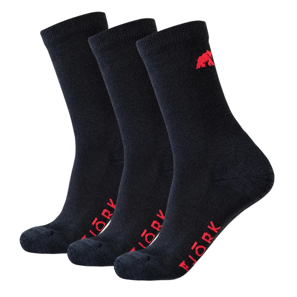 Chaussettes Classic Cut - Pack de 3 paires - Black Laax - Chaussettes - Fjork Merino