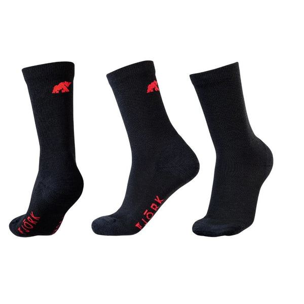 Chaussettes Classic Cut - Pack de 3 paires - Black Laax - Chaussettes - Fjork Merino