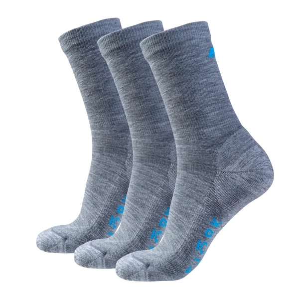 Chaussettes Classic Cut - Pack de 3 paires - Grey Saas Fee - Chaussettes - Fjork Merino