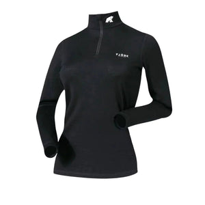 Bjork Zip 210 Femme - Black Laax - Baselayers - Fjork Merino