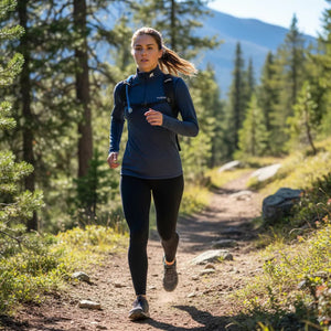 Bjork Zip 210 Femme - Blue St Moritz - Baselayers - Fjork Merino