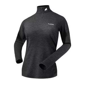 Bjork Zip 210 Femme - Grey Zinal - Baselayers - Fjork Merino