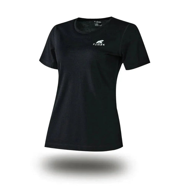 Bjork MC 140 Women - FJORK Merino - Black Laax - T-shirt