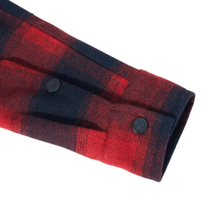 Chemise Trekking Merino Homme - Red Blue - Chemise - Fjork Merino