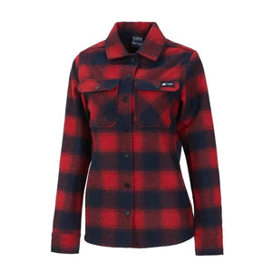 Chemise Trekking Merino Femme - Red Blue - Chemise - Fjork Merino