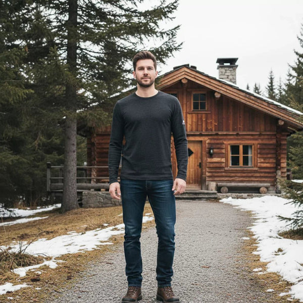 Finn 210 Homme - Grey Zinal - Baselayers - Fjork Merino