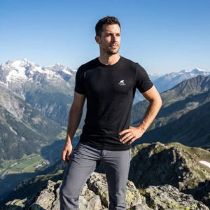 Finn MC 140 Homme - Black Laax - T-shirt - Fjork Merino