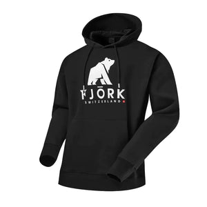 Hoodie Titlis Homme - Black / White logo - Hoodie - Fjork Merino