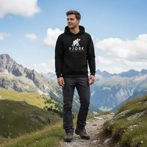 Hoodie Titlis Homme - Black / White logo - Hoodie - Fjork Merino