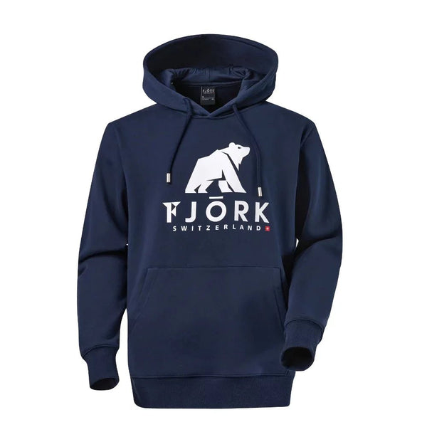 Hoodie Titlis Homme - Navy / White logo - Hoodie - Fjork Merino