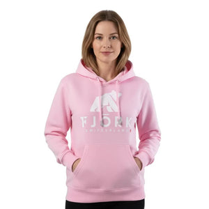 Hoodie Titlis Femme - Pink / White logo - Hoodie - Fjork Merino