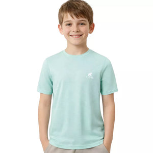 T-shirt MC 140 Enfants — coloris Green Engelberg — laine mérinos — Fjork Merino