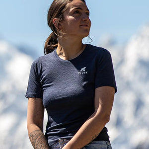 Bjork MC 140 Femme - Blue St Moritz - T-shirt - Fjork Merino