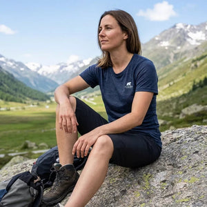 Bjork MC 140 Femme - Blue St Moritz - T-shirt - Fjork Merino