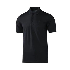 Polo Rigi Homme — coloris Black Laax — laine mérinos — Fjork Merino