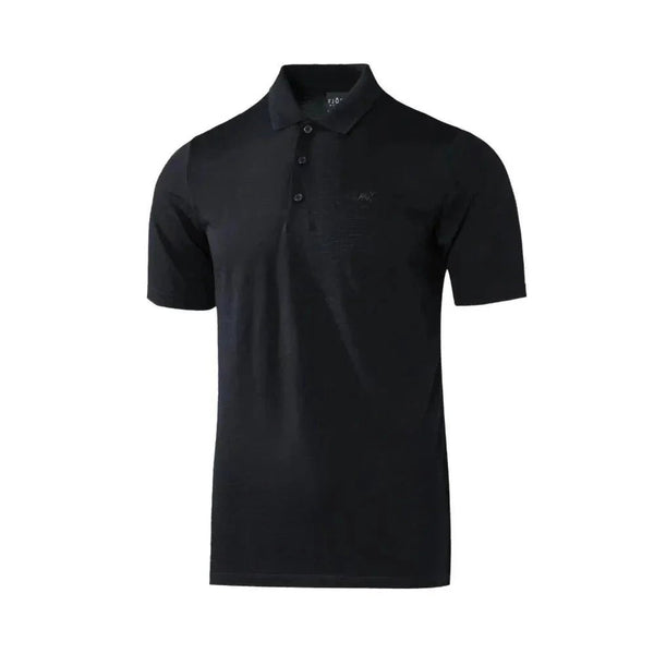 Polo Rigi Homme - Black Laax - Polo - Fjork Merino