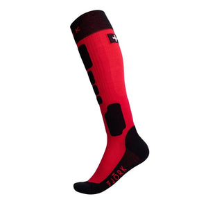 Chaussettes Pro Team SKI 90 Enfants - Pack de 2 paires - Rouge et Noir - Chaussettes - Fjork Merino