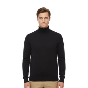 Pull City col roulé Homme - Black Laax - Pulls - Fjork Merino