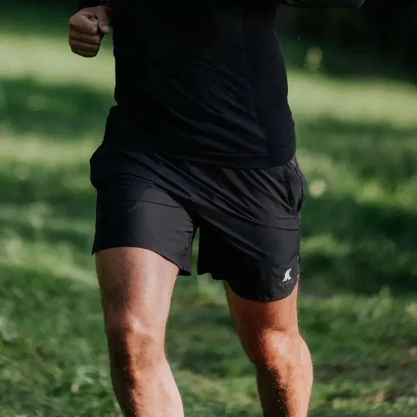 Short Running Homme - Black Laax - Shorts - Fjork Merino