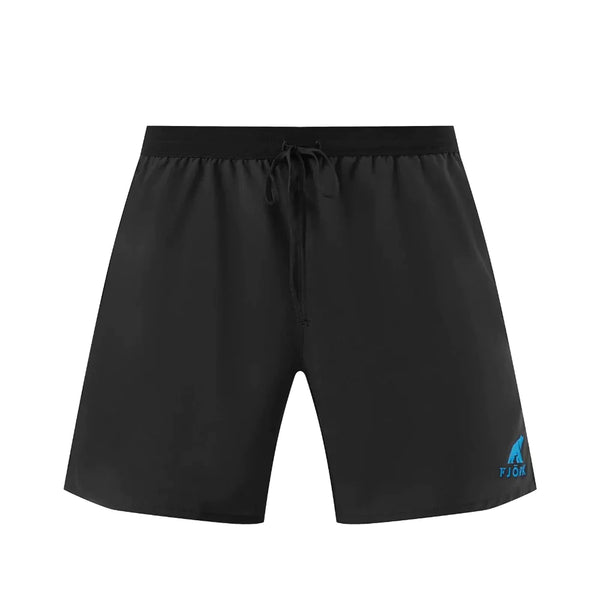 Short Running Homme - Black / Turquoise logo - Shorts - Fjork Merino
