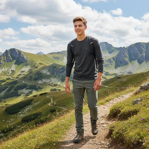 Top Enfant 210 - Grey Zinal - Baselayers - Fjork Merino