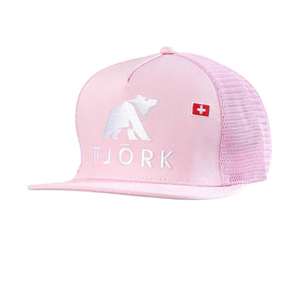Trucker Cap - FJORK Merino 🌍 - Pink / White logo - Accessories