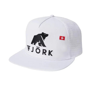 Casquette Trucker - White / Black logo - Accessoires - Fjork Merino