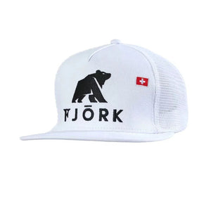 Casquette Trucker - White / Black logo - Accessoires - Fjork Merino