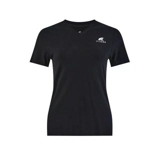 T-Shirt Haute Performance Femme – FJORKTec - Black / White logo - T-shirt - Fjork Merino