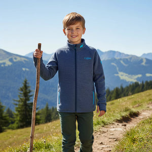 Veste Ultra 300 Merino Enfant — coloris Blue St Moritz — Fjork Merino