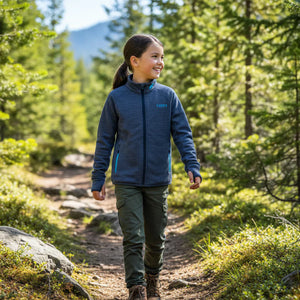 Veste Ultra 300 Merino Enfant — coloris Blue St Moritz — Fjork Merino